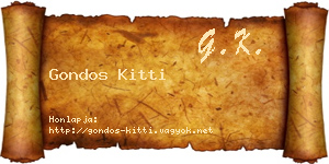 Gondos Kitti névjegykártya